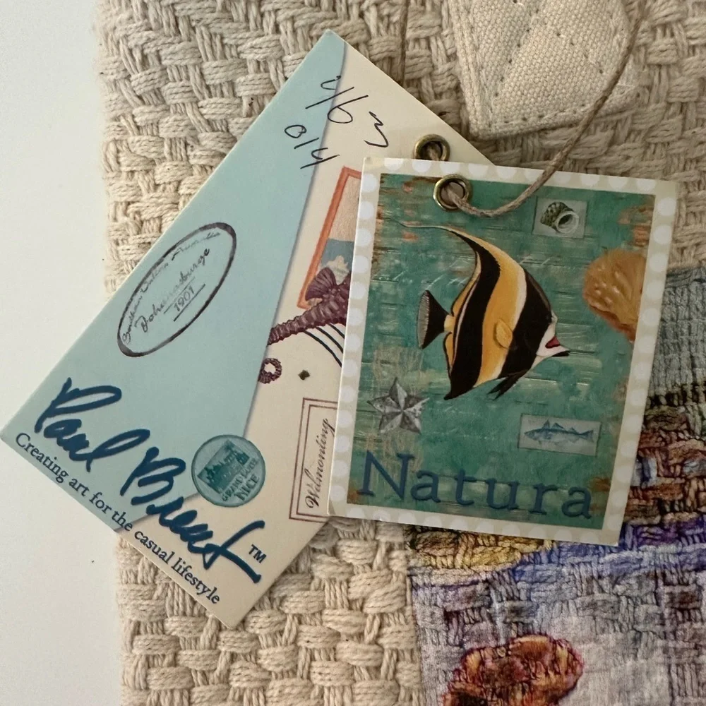 Sun N Sand Paul Brent Coastal Life Nautical Graphic Beach Tote Bag PB7694 NEW